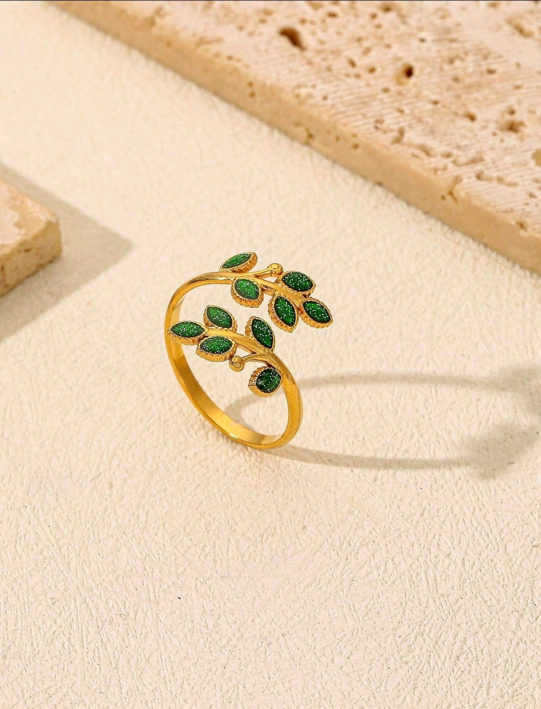Bague Laurel green